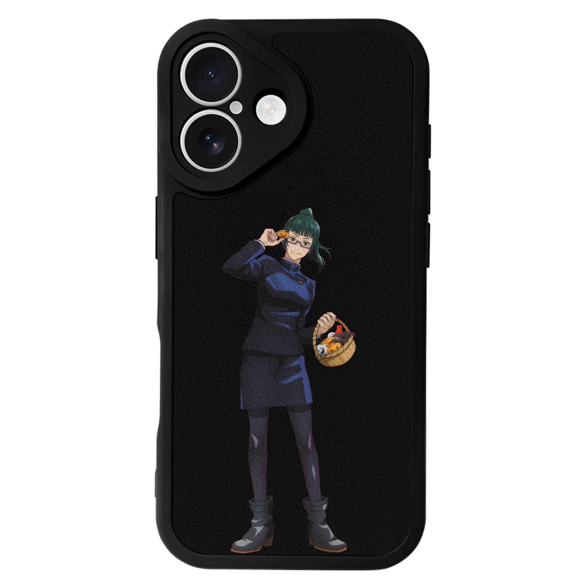 （画像用） 呪術廻戦 Jujutsu Kaisen 【iPhone 16シリーズ対応】シリコンスマホケース（レザー調） 材質：シリコン